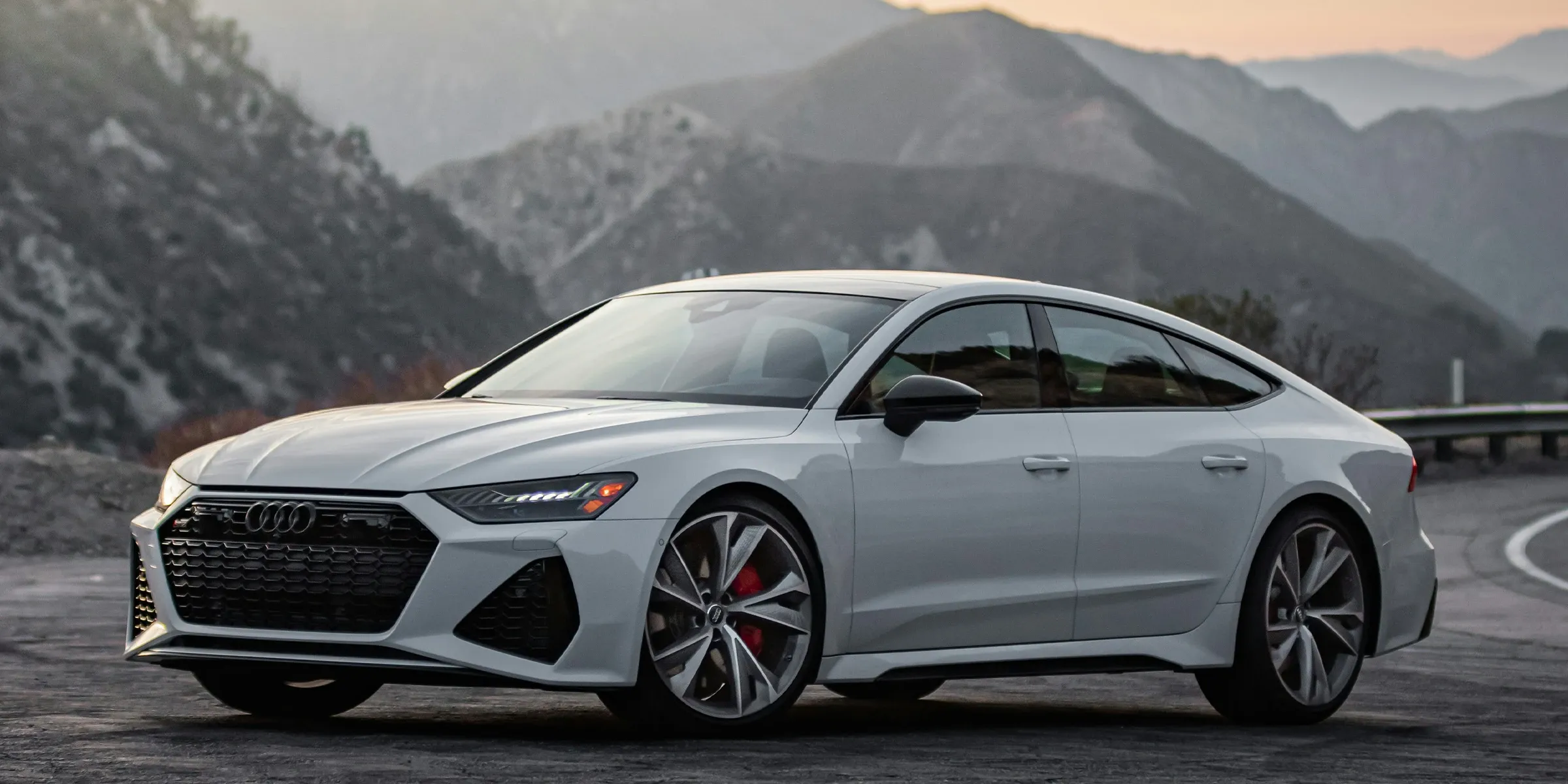 Audi RS7 on a Northern California mountain road — the kind of European machine Star Tech services